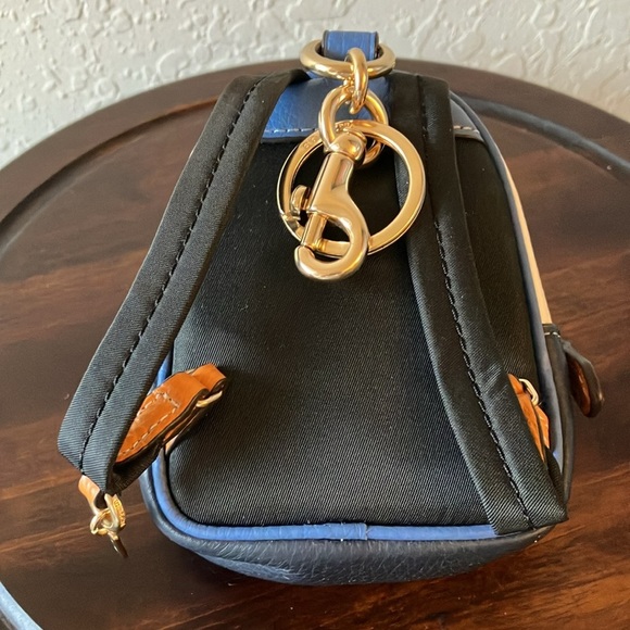 Coach: Mini Court Backpack Bag Charm/Keychain- Signature Canvas- Gold tone - Picture 4 of 16